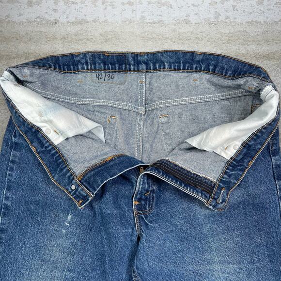 Vintage Levis 517 Jeans Bootcut Flared Fit Medium Wash Denim Made in USA 80s - Picture 4 of 6